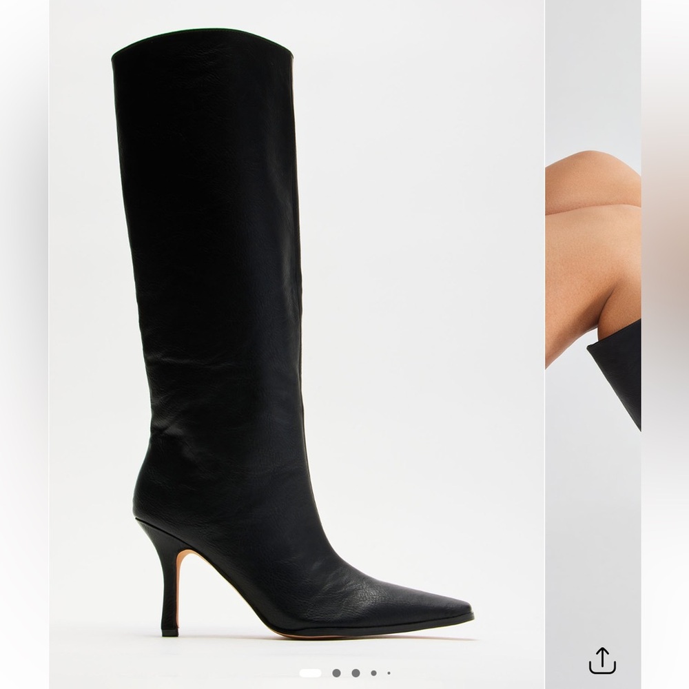 Fashion Nova Direct Shade Black Knee High Boots - 7